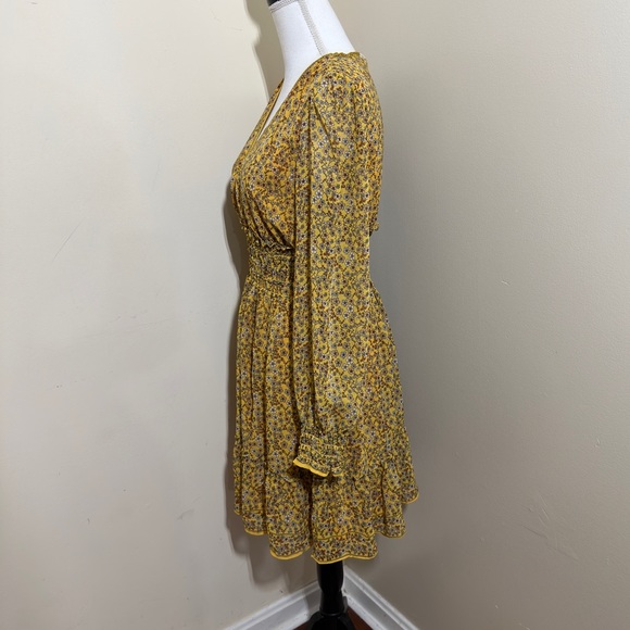 Nwt Max Studio || Woman’s Georgette Smocked Mini Dress size:Small - Picture 3 of 8